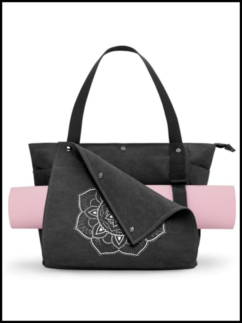 Canvas Yoga Mat Tote Bag Gym Carrier w Shoulder Strap